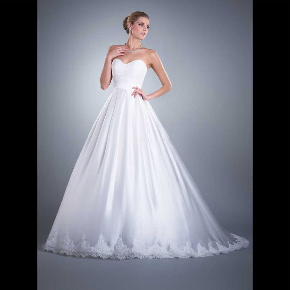 Olia zavozina ebie silk and lace Charmeuse gown